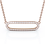 Thumbnail: 14K Gold Diamond Paper Clip Link Necklace