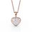 Thumbnail: 14K Gold Diamond Heart Pendant, 18" Gold Chain