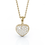 Thumbnail: 14K Gold Diamond Heart Pendant, 18" Gold Chain