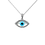 Thumbnail: 14K Gold Diamond Evil Eye Necklace (0.20 Ct, G-H Color, SI2-I1 Clarity)